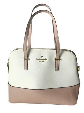 Kate Spade Black Leather Crossbody Dome Style Handbag Top Handles